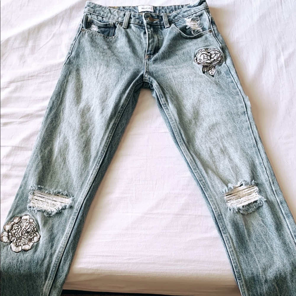 RVCA straight leg ankle jeans